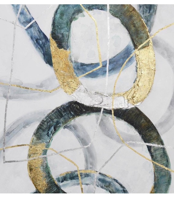 CUADRO ANILLOS LIENZO OLEO MDMHOGAR