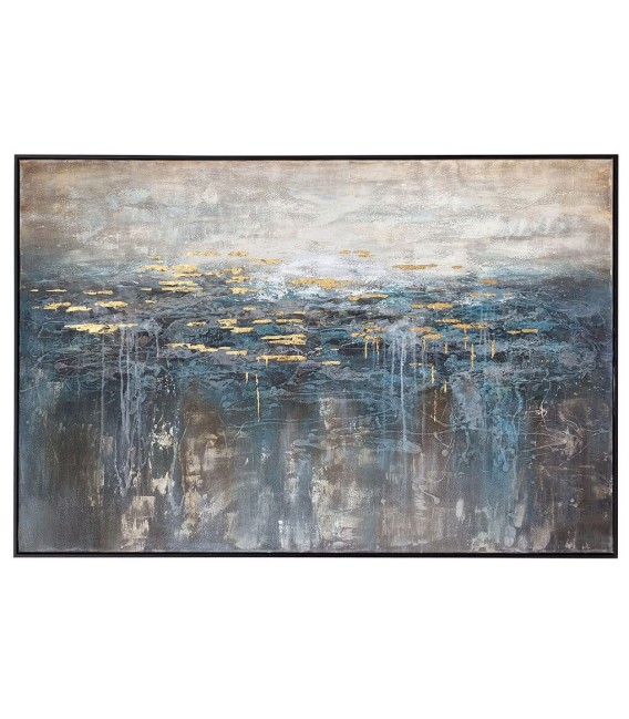 CUADRO LAGO LIENZO OLEO MDMHOGAR