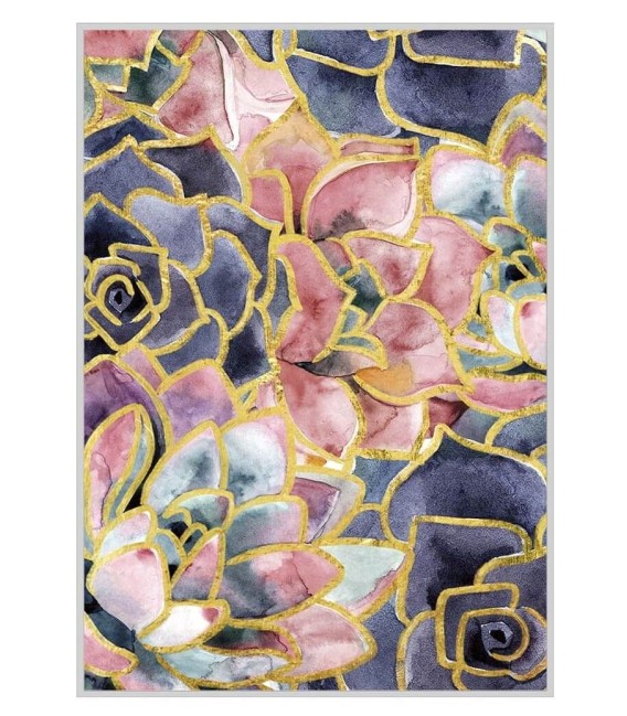 CUADRO ROSAS TÉNICA MIXTA MDMHOGAR