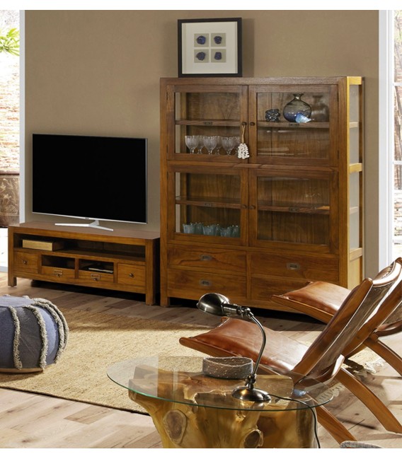MUEBLE DE TV MADERA VERDE ORIENT