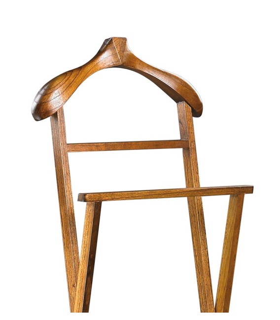 Galán de noche plegable clásico en madera teca, elegante y funcional. 1