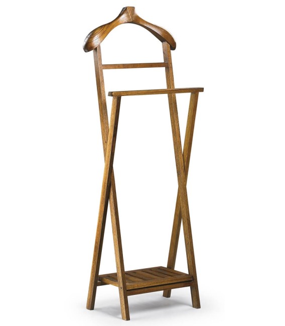 Galán de noche plegable clásico en madera teca, elegante y funcional.