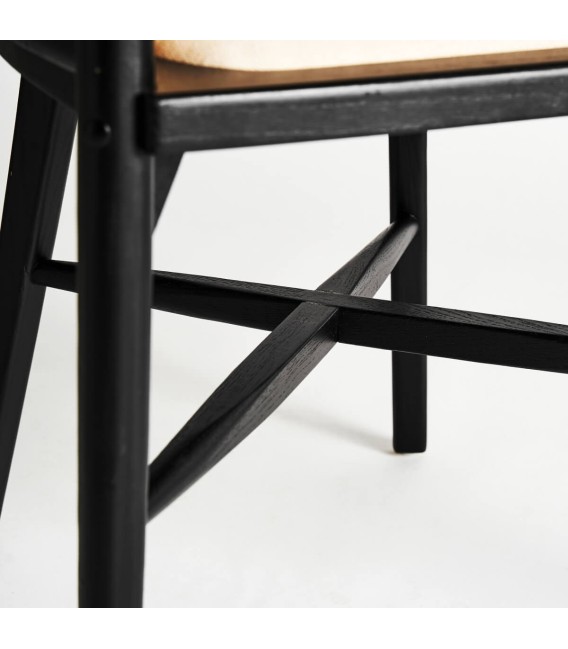 SILLÓN NUCHIS NEGRO RATÁN Y TEXTIL MDMHOGAR