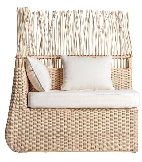 SILLÓN ROCHE RATÁN Y TEXTIL 