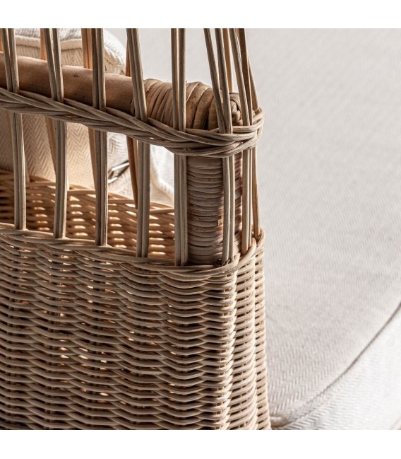 SILLÓN ROCHE RATÁN Y TEXTIL 