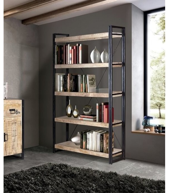 LIBRERÍA TALOPA MADERA Y METAL 