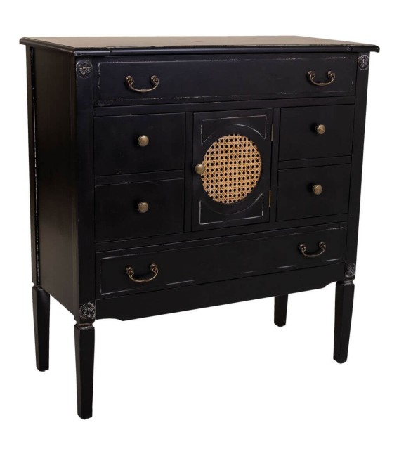 CÓMODA SERLOC MADERA Y RATÁN