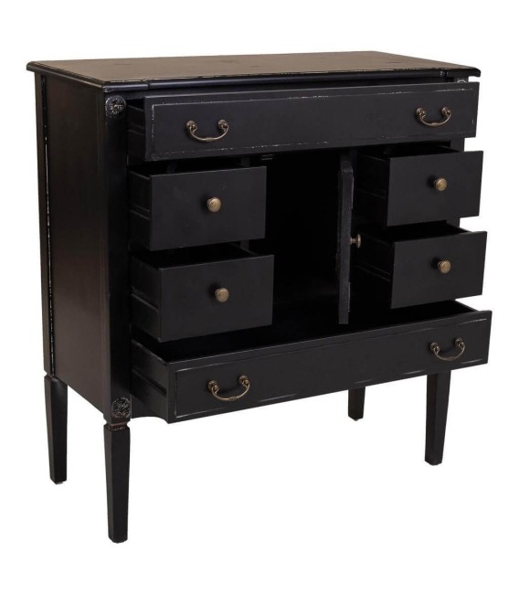 CÓMODA SERLOC MADERA Y RATÁN