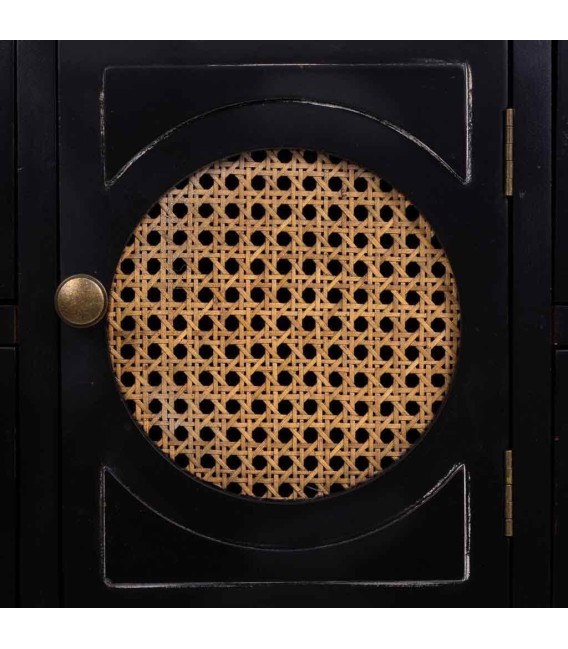 CÓMODA SERLOC 1 MADERA Y RATÁN MDMHOGAR