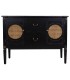 APARADOR 106 X 40 SERLOC MADERA NEGRA RATAN NATURAL