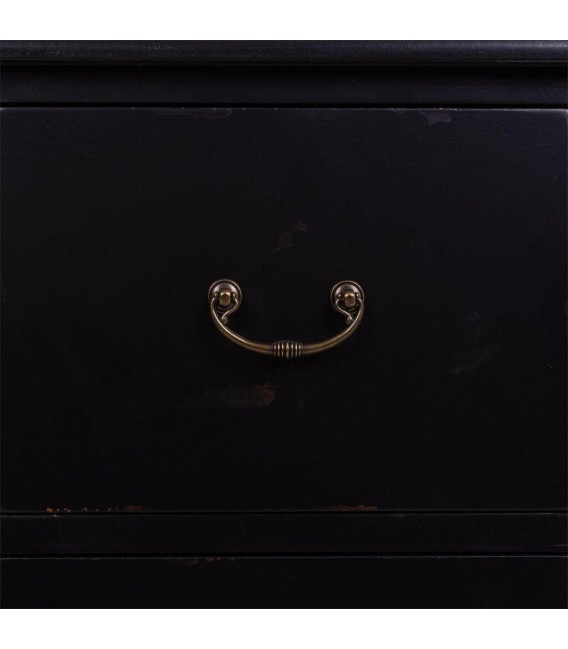 APARADOR 106 X 40 SERLOC MADERA NEGRA RATAN NATURAL