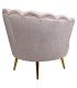 SILLÓN CONCHA METAL Y TEXTIL ROSA PALO 