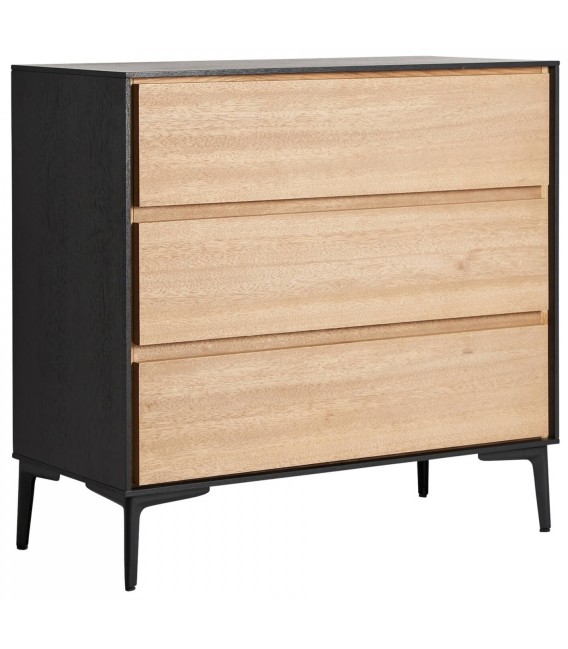 CÓMODA BRUSSA MADERA Y METAL 