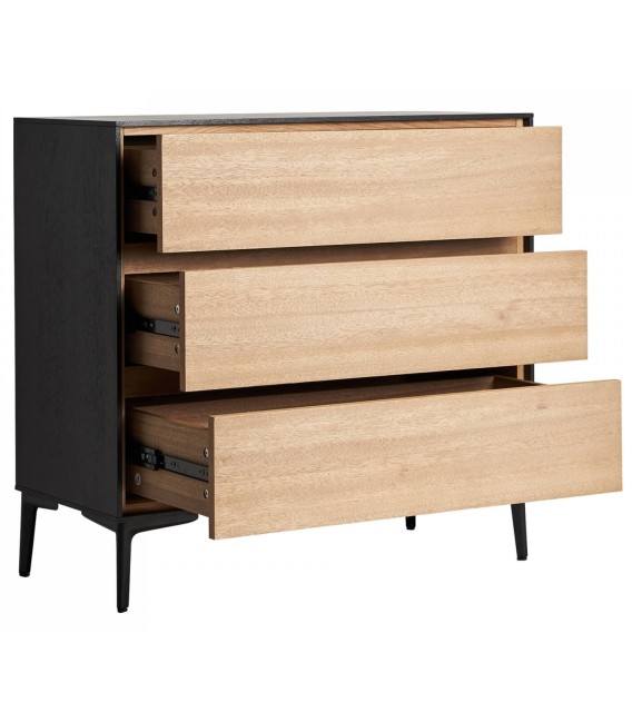 CÓMODA BRUSSA MADERA Y METAL 