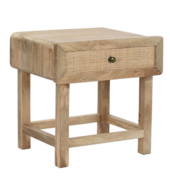 MESITA DE NOCHE TERRANCE MADERA Y RATÁN 