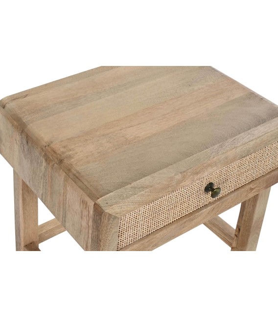 MESITA DE NOCHE TERRANCE MADERA Y RATÁN 