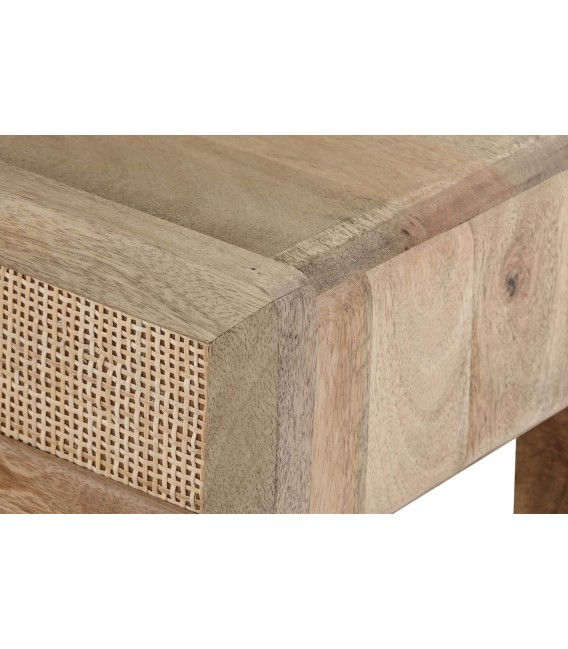 MESITA DE NOCHE TERRANCE MADERA Y RATÁN 