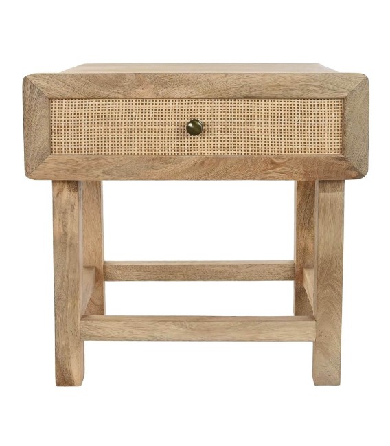 MESITA DE NOCHE TERRANCE MADERA Y RATÁN 