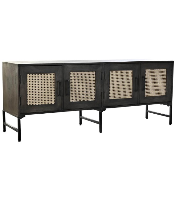 APARADOR CRALOA MADERA RATÁN Y METAL 