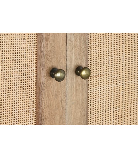 ARMARIO MURTIA MADERA RATÁN Y METAL