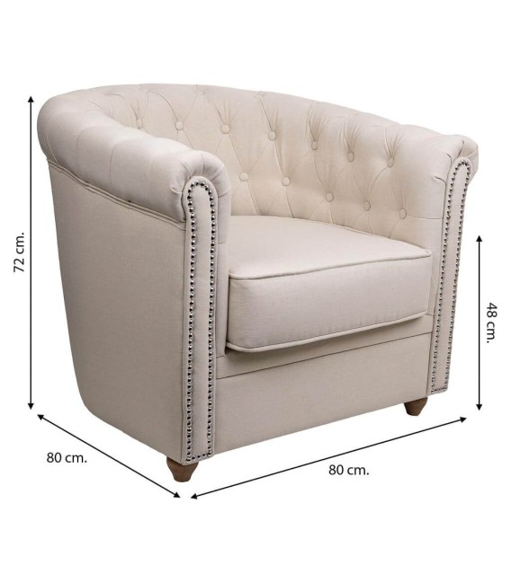 SILLÓN MOLINE LINO CRUDO 