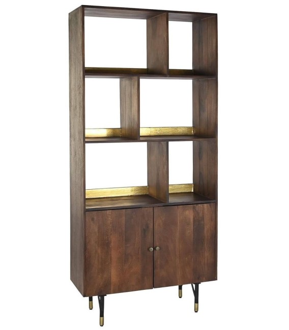 LIBRERÍA MANALI MADERA Y METAL 