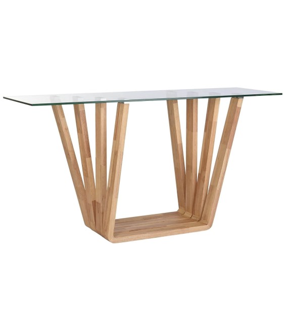 CONSOLA SHAPIRE MADERA Y CRISTAL
