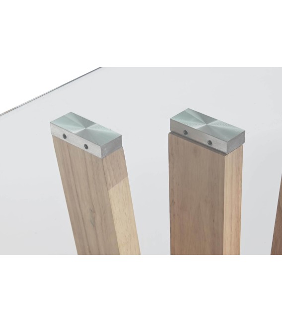 CONSOLA SHAPIRE MADERA Y CRISTAL