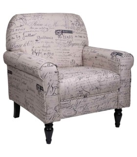 SILLÓN LETRAS MADERA Y TEXTIL 