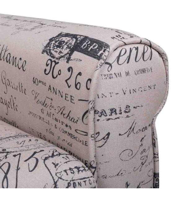 SILLÓN LETRAS MADERA Y TEXTIL 