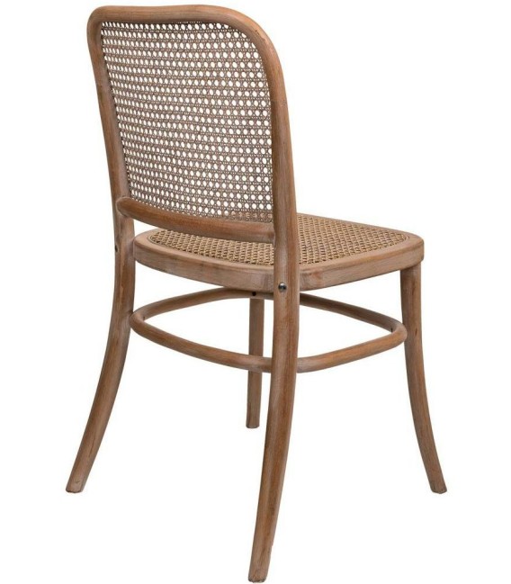 SILLA PAMPEA MADERA Y RATÁN 