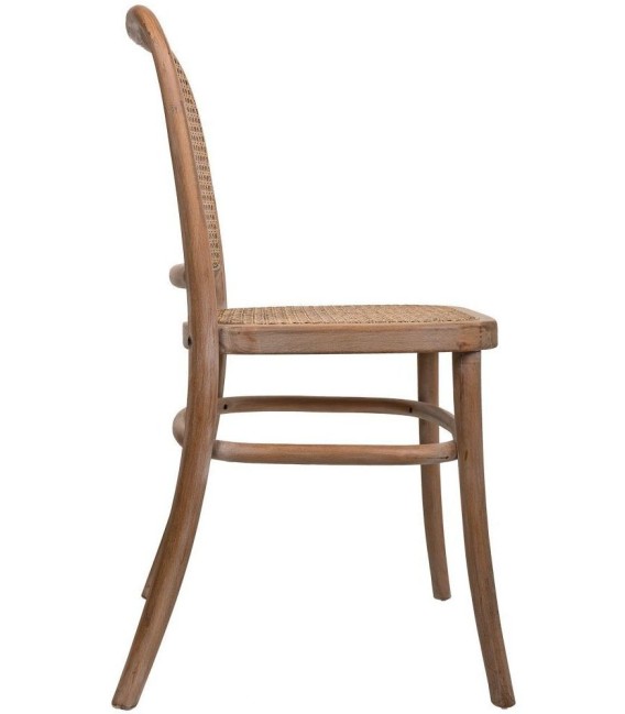 SILLA PAMPEA MADERA Y RATÁN 