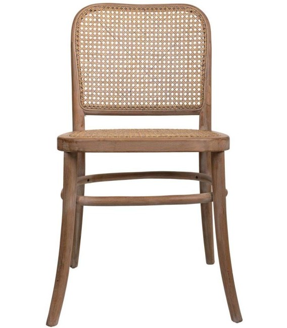 SILLA PAMPEA MADERA Y RATÁN 