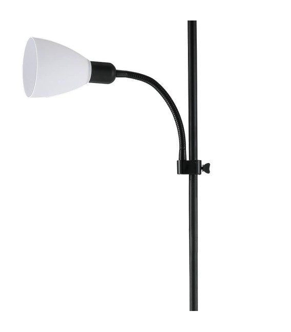 LÁMPARA DE PIE ROLON METAL CRISTAL Y TEXTIL 