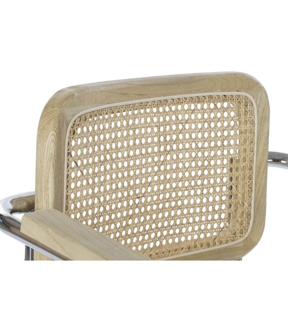 SILLÓN LOVELY MADERA NATURAL RATÁN Y METAL 