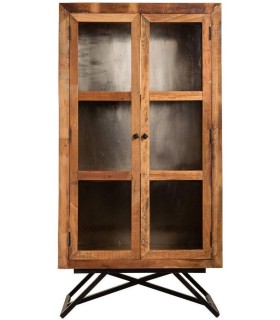 VITRINA CAMELA MADERA Y METAL 