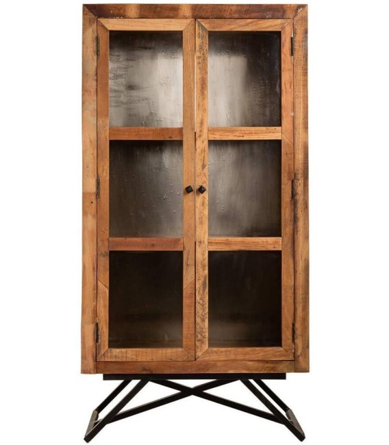 VITRINA CAMELA MADERA Y METAL 