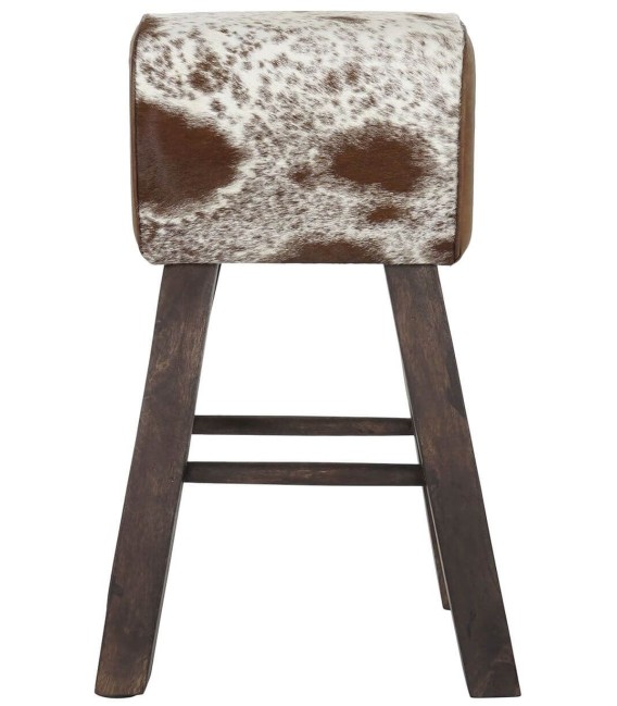 TABURETE MILWAKEE  MADERA Y PIEL 