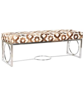 BANCO PIE DE CAMA ESCIROS METAL Y PIEL 