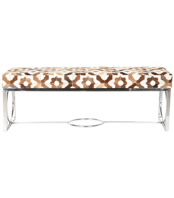 BANCO PIE DE CAMA ESCIROS METAL Y PIEL 