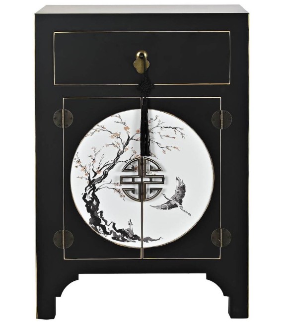 MESITA DE NOCHE MAGNOLIA NEGRA