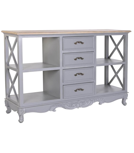 LIBRERÍA BAJA 1 GUIMARAES MADERA GRIS MDMHOGAR