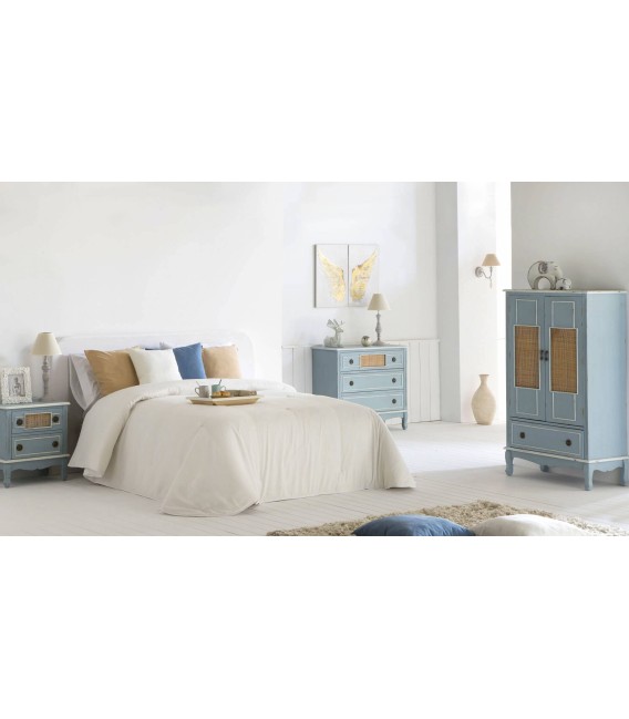 MESITA DE NCOHE ATENEA MADERA Y RATÁN MDMHOGAR