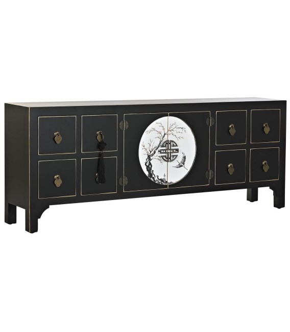 MUEBLE DE TV MAGNOLIA NEGRA MADERA 