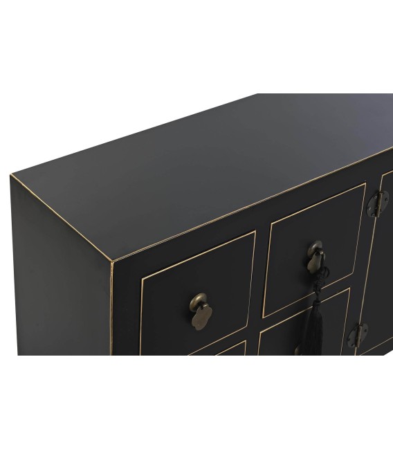 MUEBLE DE TV MAGNOLIA NEGRA MADERA 