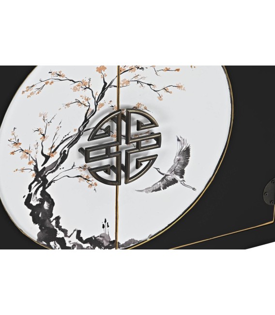 MUEBLE DE TV MAGNOLIA NEGRA MADERA 