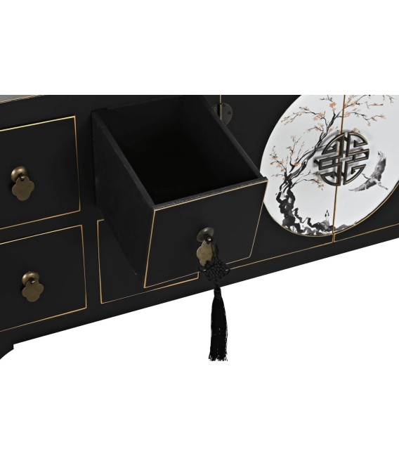 MUEBLE DE TV MAGNOLIA NEGRA MADERA 