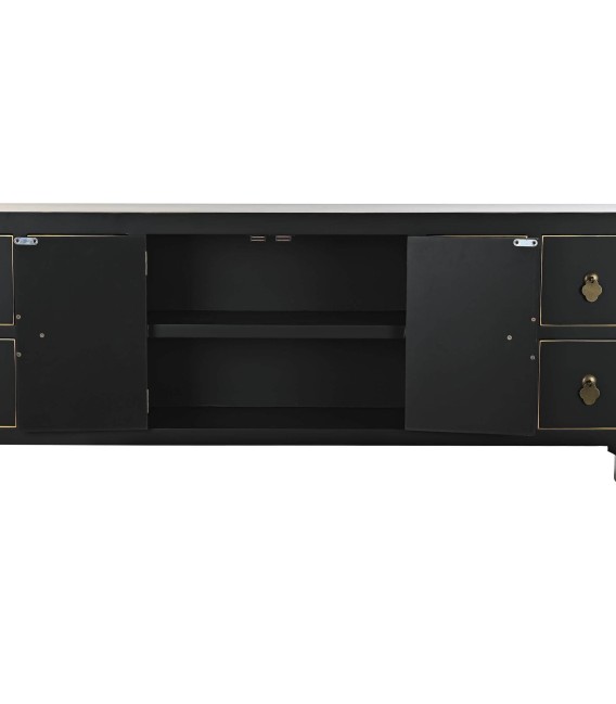 MUEBLE DE TV MAGNOLIA NEGRA MADERA 