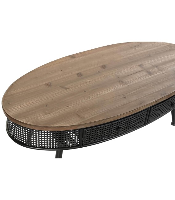 MESA DE CENTRO CAMPARI METAL Y MADERA 