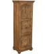 Armario alacena étnico tallado en madera natural con herrajes hierro
